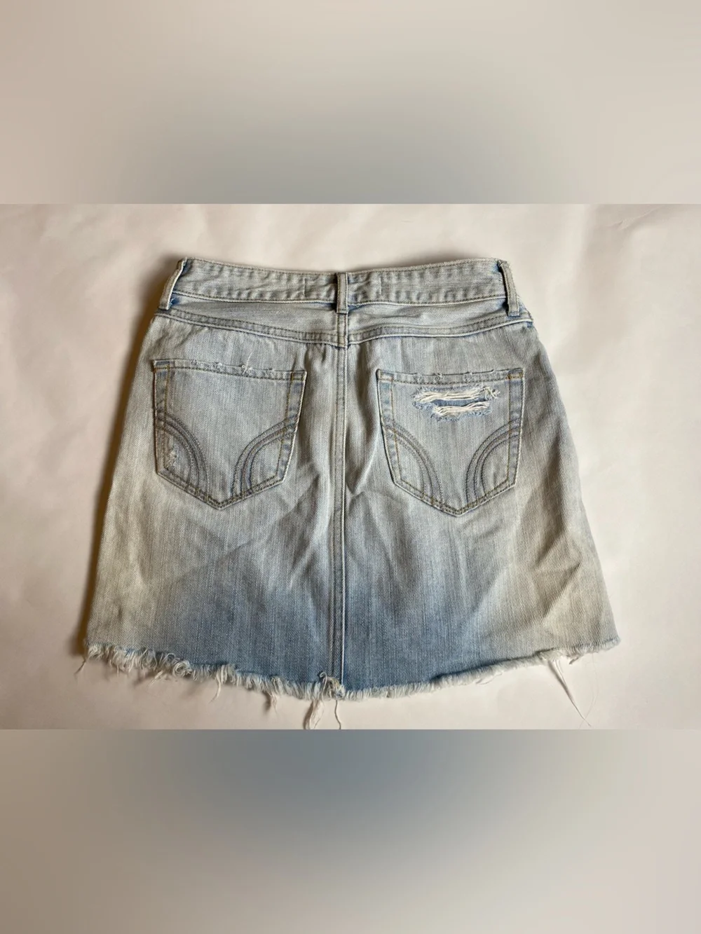 Hollister Light Wash Distressed Denim Shorts
